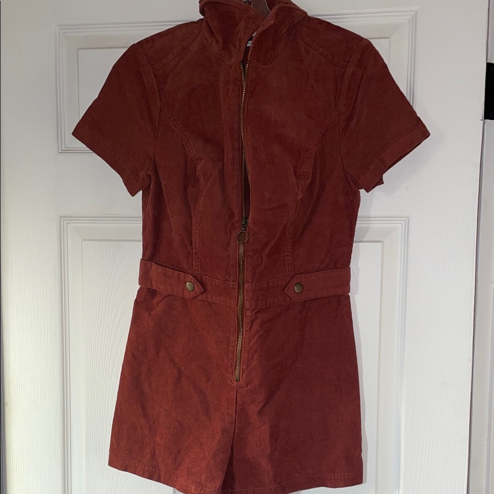 Urban Outfitters Terracotta Corduroy Romper